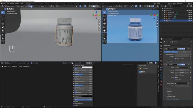 How to model a medicine jar mockup in blender смотреть онлайн