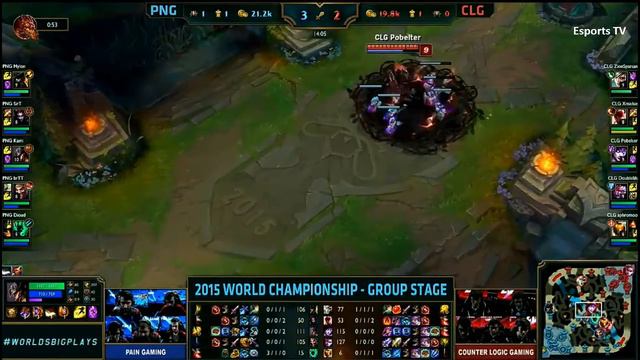 PNG vs CLG - League of Legends World Championship 2015 Group A - Pain Gaming vs Counter Logic Gamin смотреть онлайн