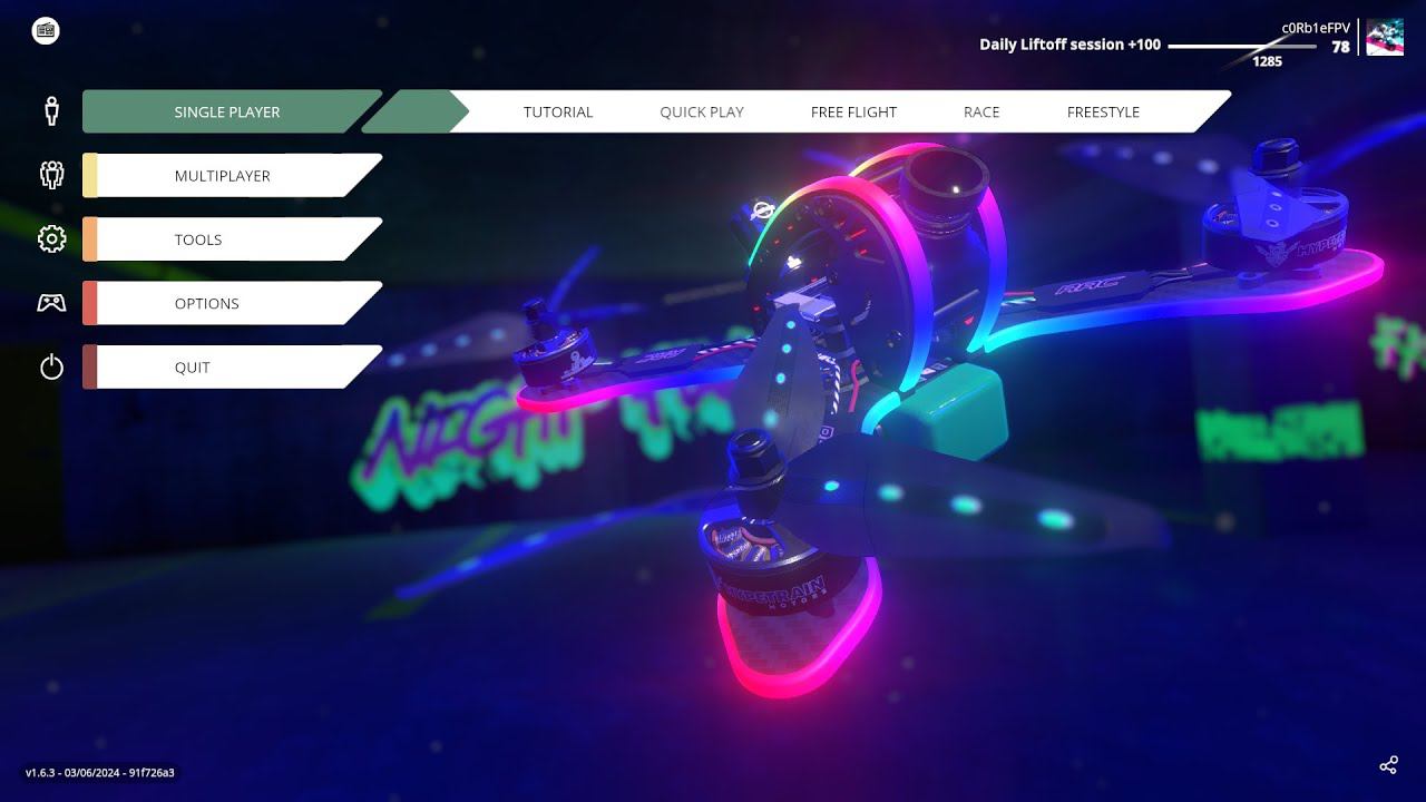 Liftoff, под музыку, трассы на время.