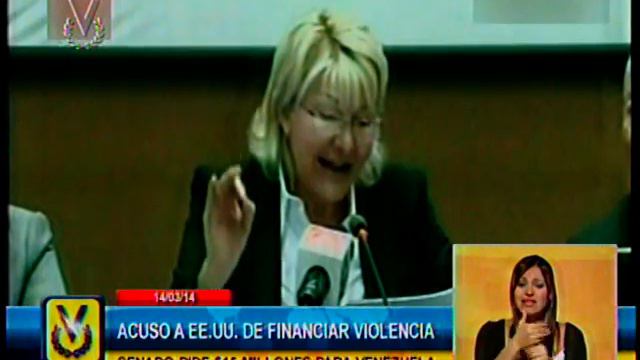Fiscal general Luisa Ortega Díaz acusa a EEUU de querer financiar las protestas смотреть онлайн