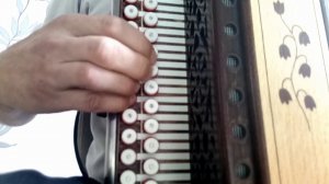 "Когда мы были на войне"(на гармони,правая рука крупным планом)