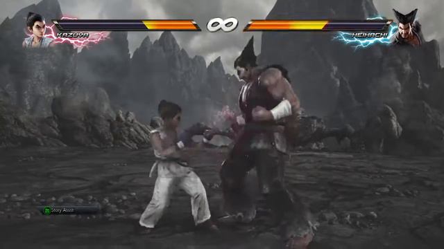 TAKKEN 7(PS4) fight KAZUYA vs HEIHACHI смотреть онлайн