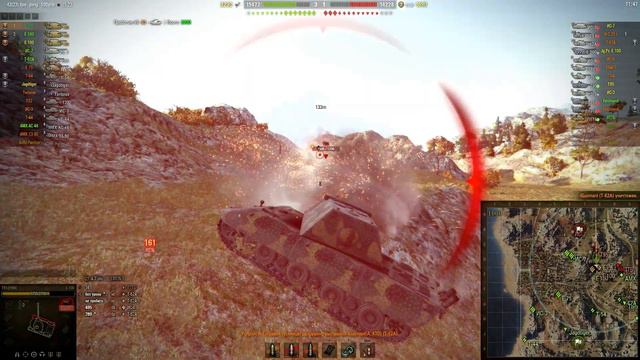 Победная тактика взводом на E-100 (World of Tanks) смотреть онлайн