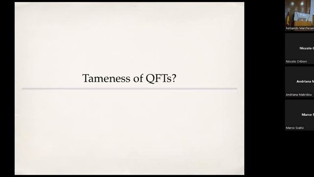 The tameness of QFTs and CFTs смотреть онлайн