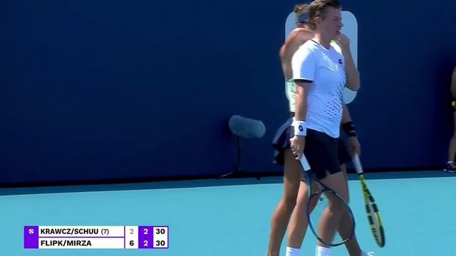 Sania Mirza/Kirsten Flipkens Vs Demi Schuurs/Desirae Krawczyk [Miami Open 2022] смотреть онлайн