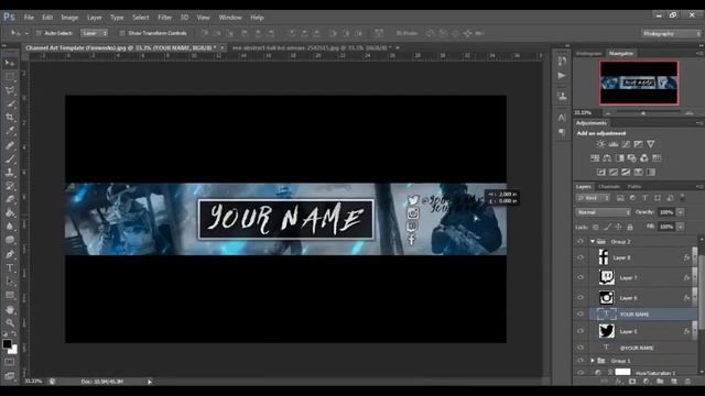 Battlefield 1 Channel Art Template (PSD) смотреть онлайн
