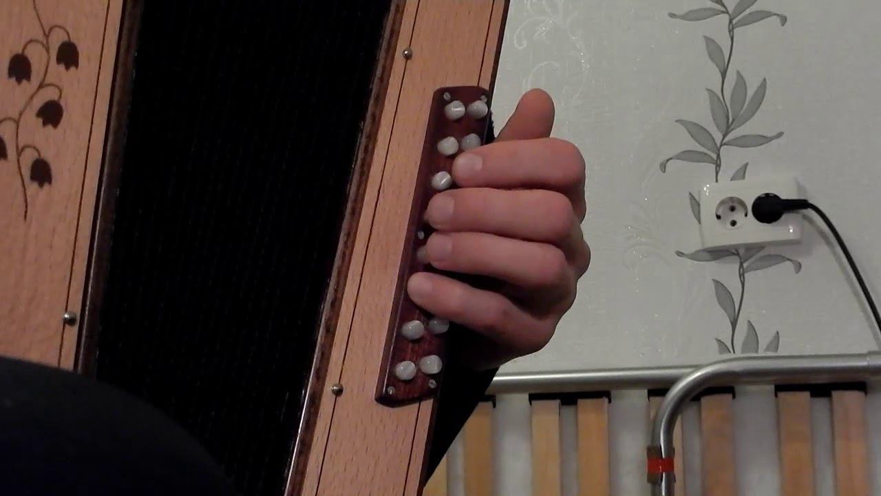 Зима(Потолок ледяной...).Как играть на гармони(с цифрами) смотреть онлайн