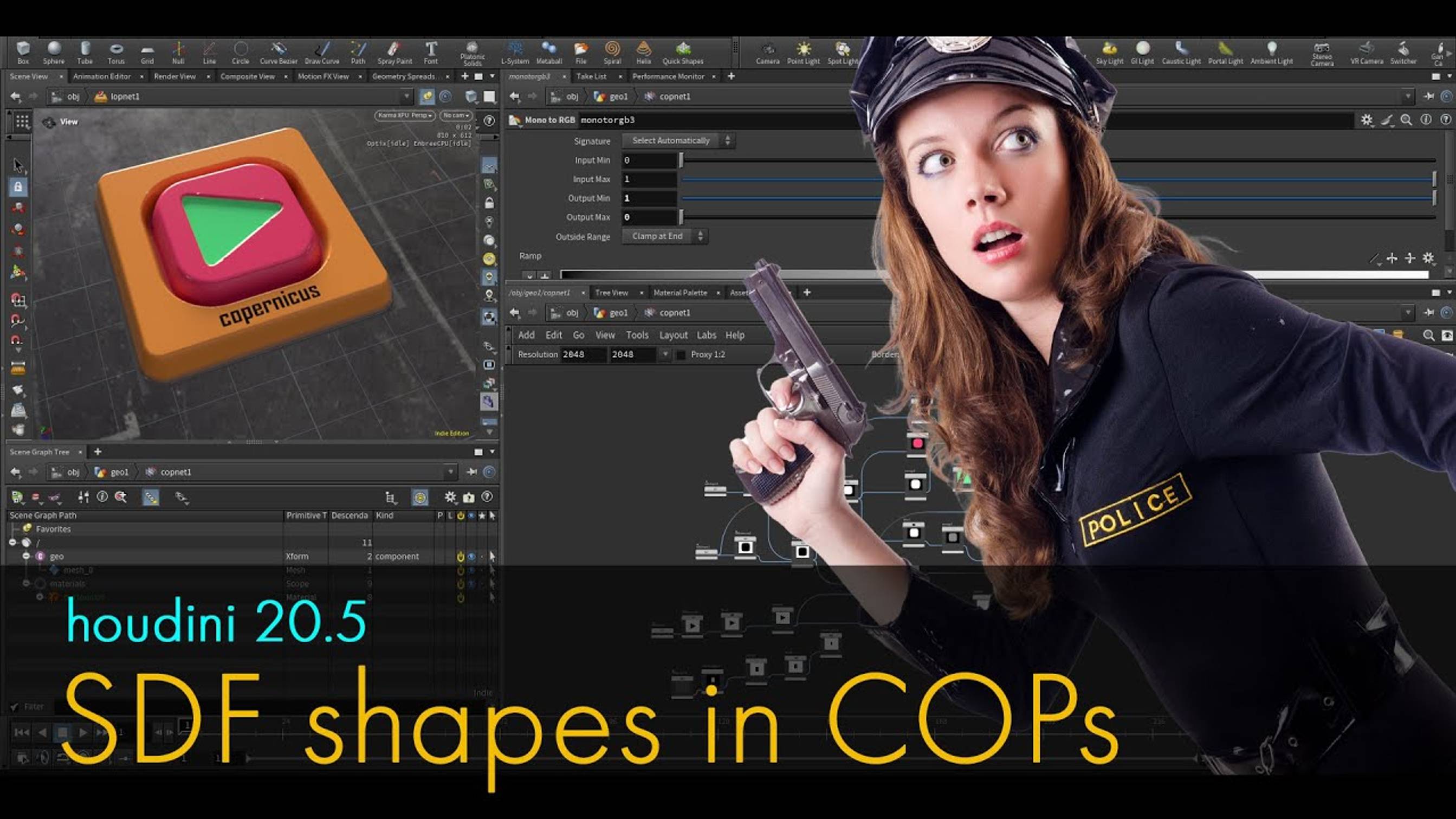 Houdini 205  SDF Shapes In COPs
Процедурные кнопки в COPs