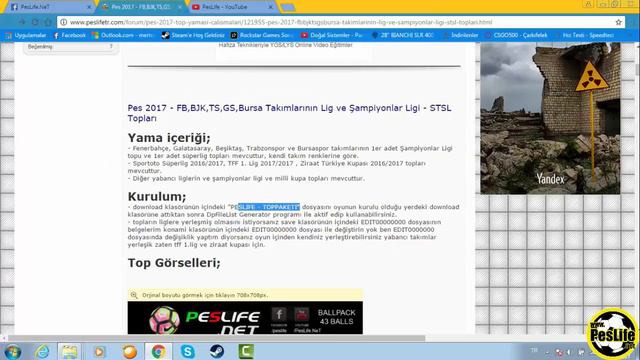 Pes 2017 Top Yaması - Pes 2017 BallPack - PesLife.NeT смотреть онлайн