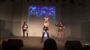 KDA (League of Legends) cosplay performance.