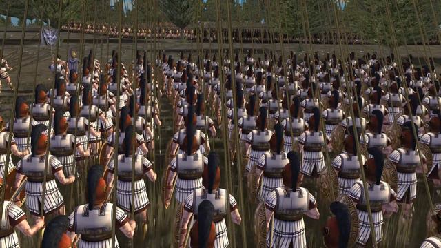 Rome Total War (мод) Hybris Polybian Age. Фаланги на марше.