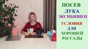 ПОСЕВ ЛУКА ЭКСИБИШЕН. УСЛОВИЯ ДЛЯ ХОРОШЕЙ РАССАДЫ.