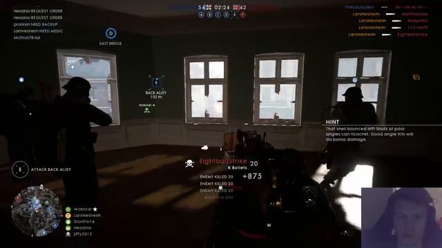 (Volume warning) 1 Bullet=4people+tank. Battlefield 1 смотреть онлайн