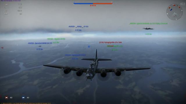 War Thunder B-17 covered by P-51 Mustangs in Historical Battle смотреть онлайн