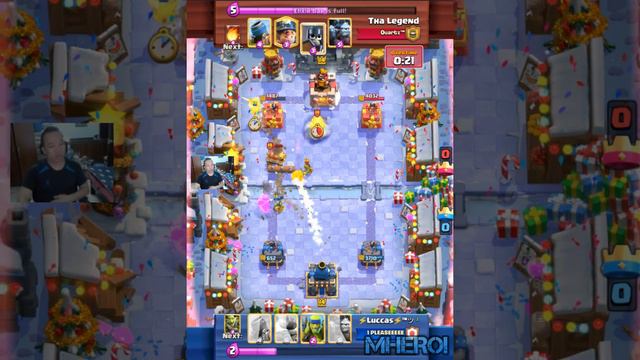 Mortar miner Cannon Cart Bait deck 👈 Tha Legend Clash Royale смотреть онлайн