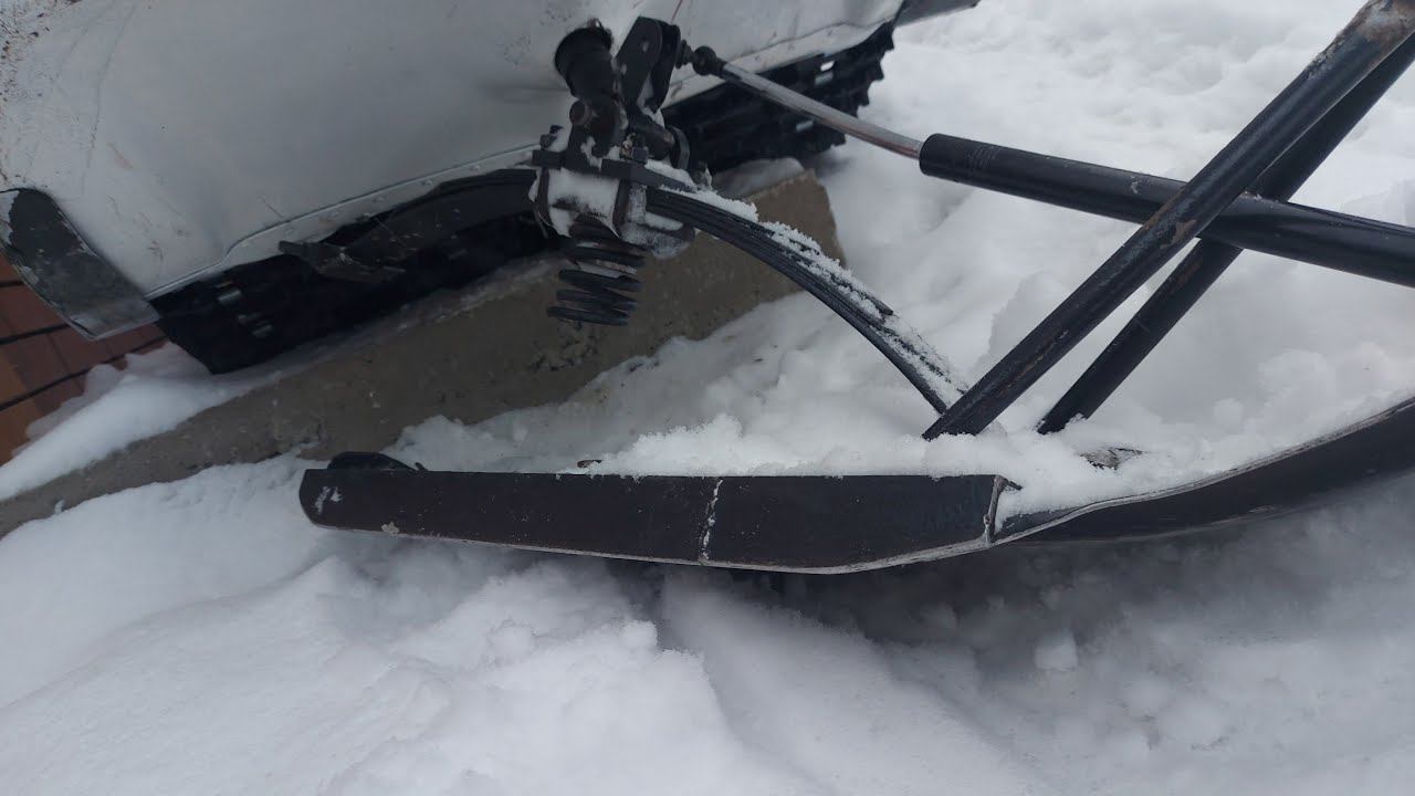 Очередная поломка на покатушках, или почему не нужна широкая лыжа на снегоходе буран. смотреть онлайн