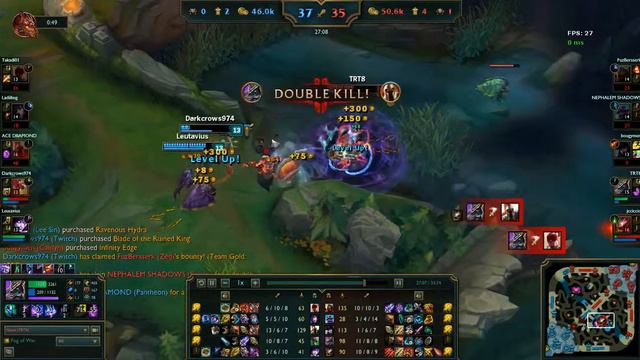 League of Legends Nasus Quadra kill смотреть онлайн