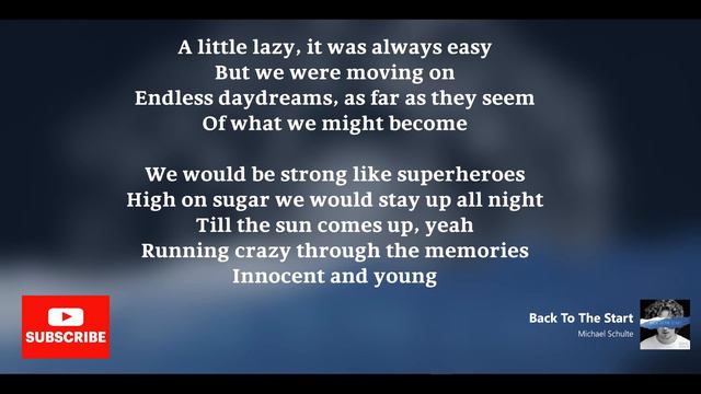 Michael Schulte  Back To The Start Lyrics