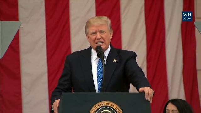 President Trump Gives Remarks At A Wreath Laying Ceremony At Arlington National Cemetery