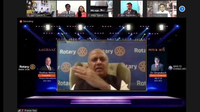 Rotary International President Shekhar Mehta addresses Rotarians смотреть онлайн