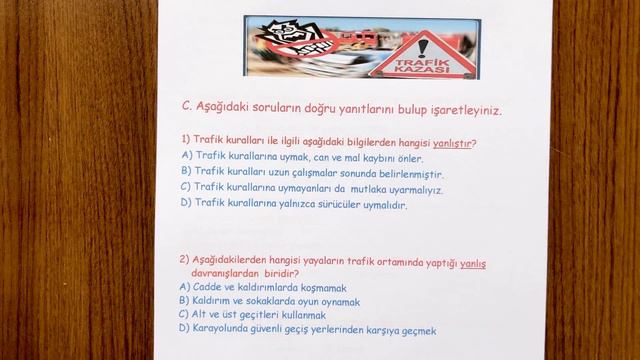 4. Sınıf Trafik Güvenliği 2. Dönem 1.Yazılı смотреть онлайн