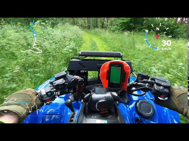 Лайтовая скоростная покатушка по лесу на Ямаха Гризли 700 смотреть онлайн