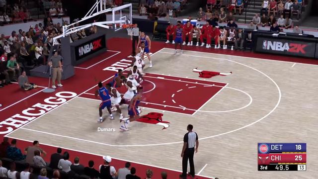 NBA 2K19 - 1988 -1989 Detroit Pistons Vs 1988-1989 Chicago Bulls Gameplay смотреть онлайн