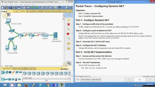 9.2.2.5 Packet Tracer - Configuring Dynamic NAT смотреть онлайн