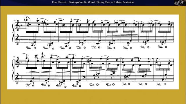 Ernst Haberbier: Étude Op.53 No.6, Fleeting Time, in F Major, from 32 Études-poésies Op.53&59 смотреть онлайн
