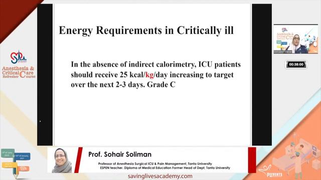Nutrition in ICU by Prof Sohair Soliman смотреть онлайн