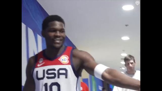Anthony Edwards to Austin Reaves “Austin you’re HIM” after USA win vs New Zealand смотреть онлайн