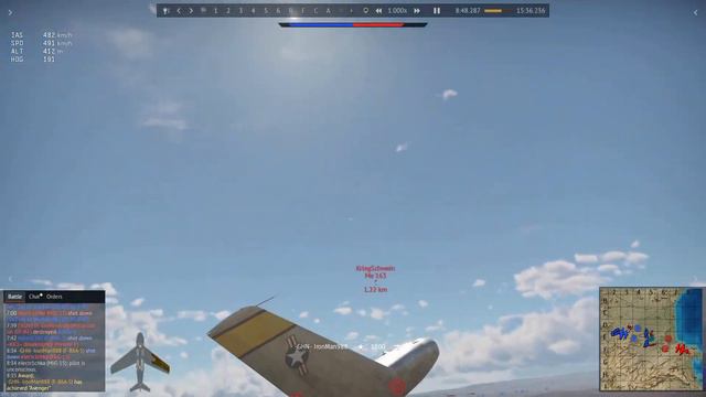 1 vs 7 carry F86 A5 - War thunder смотреть онлайн