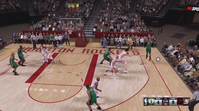 NBA 2K16 - '07-'08 Boston Celtics vs '07-'08 Houston Rockets Gameplay Footage смотреть онлайн