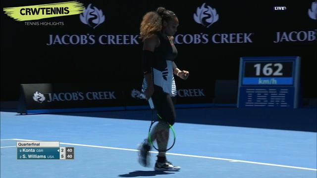 Serena Williams vs Johanna Konta | 2017 AO QF | Highlights смотреть онлайн