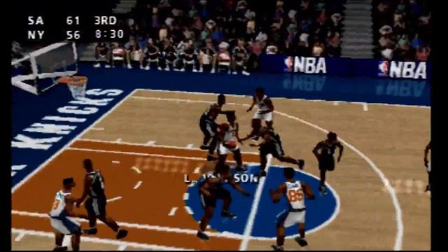 NBA Live 99 - PS1 1998 (1999 NBA Finals NYK vs SA) смотреть онлайн
