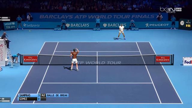 Gomez vs Sampras | RR (R3) Barclays WTF 1990 | Légendes Ép.21 Tennis Elbow 2013 смотреть онлайн