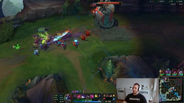 Heartsteel Cho`Gath Toplane (vs Ezreal) смотреть онлайн