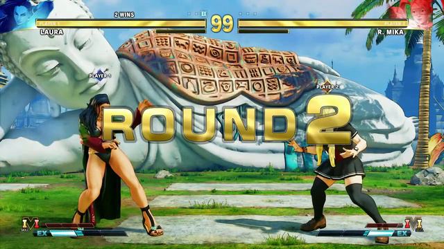 Street fighter V Swimsuit 2 Laura Vs School Girl R Mika смотреть онлайн