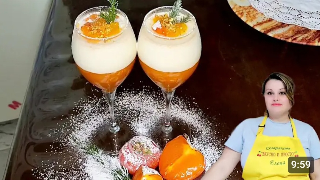 ЛЁГКИЙ ВОЗДУШНЫЙ ДЕСЕРТ ИЗ ХУРМЫ СО СЛИВКАМИ.?? смотреть онлайн