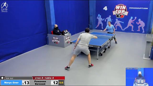 11:30 Матус Олег 2-3 Романюк Евгений стол 4 ЮГ-1 29.12.21 смотреть онлайн