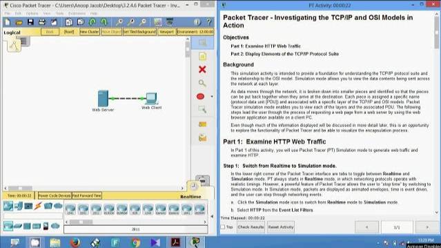 3.2.4.6 Packet Tracer - Investigating the TCP IP and OSI Models in Action смотреть онлайн