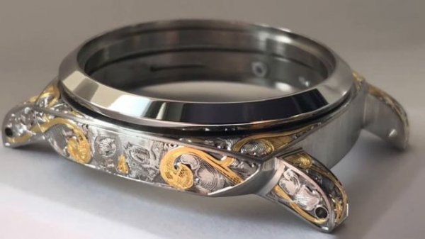 Hand engraving , часовой корпус.