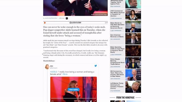 "I'm PROUD to be a woman!" Adele gets SLAMMED by the pronoun gang over award speech! смотреть онлайн