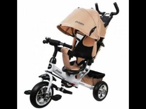 Как собрать трехколесный детский велосипед с ручкой, видео.