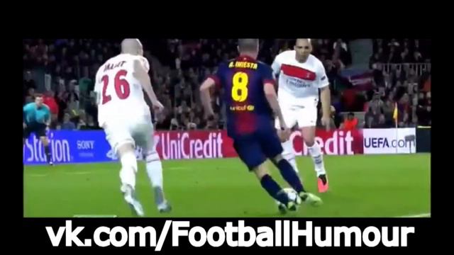 Финт Иньесты против ПСЖ / The Skill of Iniesta versus PSG смотреть онлайн