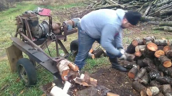 Amazing Homemade Log Wood Splitting Machines Processing Incredible Homemade Firewood Machine