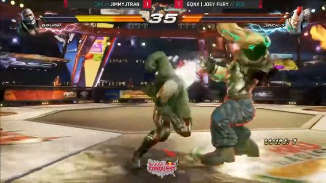 Tekken 7 JimmyJtran(Bryan) vs Joe Fury(Jack 7) Red Bull Conquest Top 8 RUS смотреть онлайн