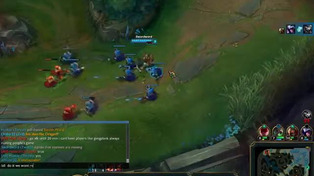 League Of Legends # Normal Huskar as Thresh Swordword as Twitch vs Karma and Jinx смотреть онлайн
