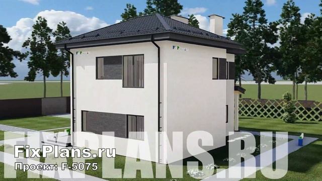 Проект двухэтажного дома F-5075 смотреть онлайн