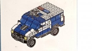 Лего.Собираем из деталей лего. Вооруженный автомобиль полиции.Lego. Cхемы и инструкции.
